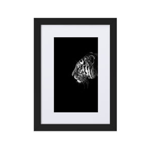 Black and White Tiger_Framed Poster With Mat - dopoinkk